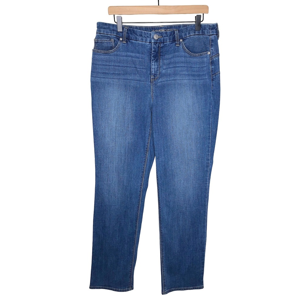 Chico's The So Lifting Slim Leg Jeans Blue Wash Size 10 Stretch‎ Classic Comfort